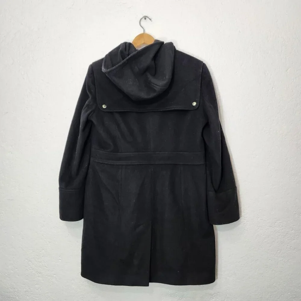 Michael kors black wool overcoat pea coat
